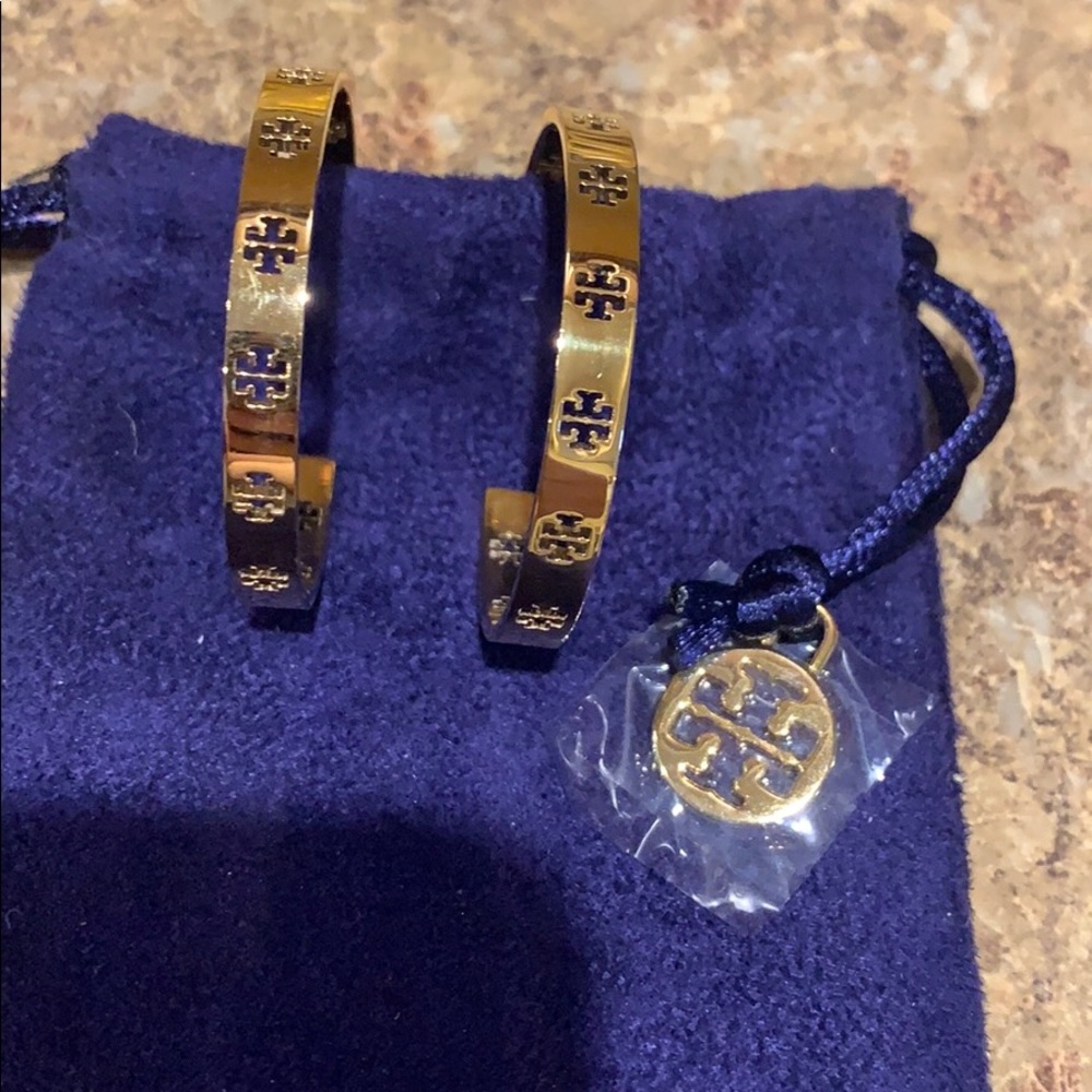 Tory Burch gold hoop earrings